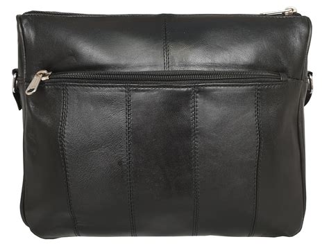 black genuine leather shoulder bag